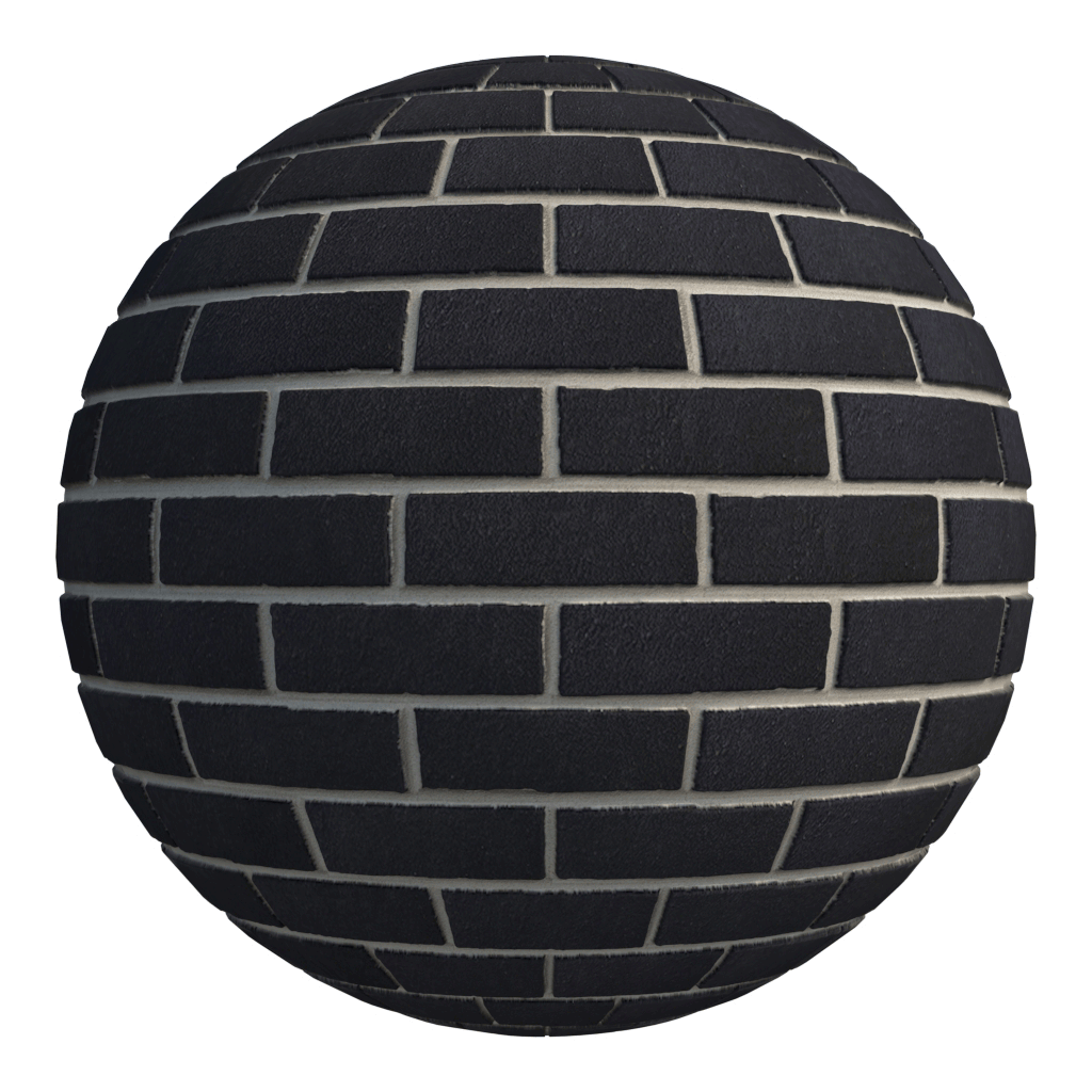 Atlas Black Brick Texture Maps - CG Bricks