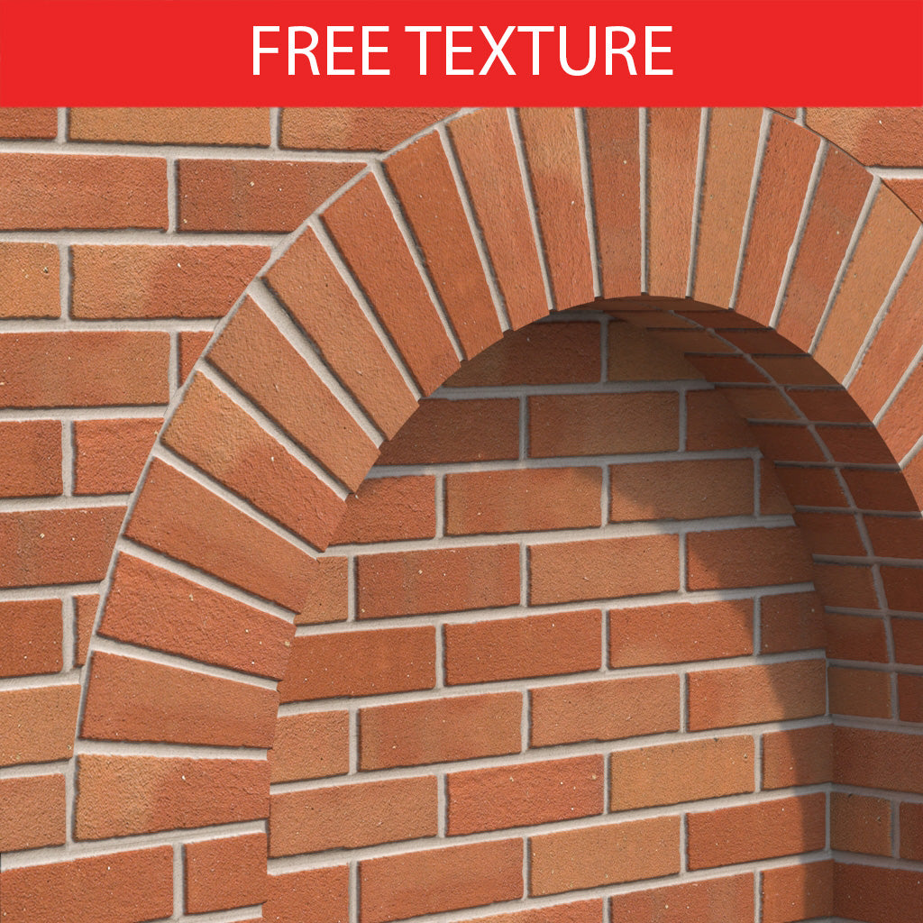 Severn Multi Red Blend Brick Texture Maps - CG Bricks